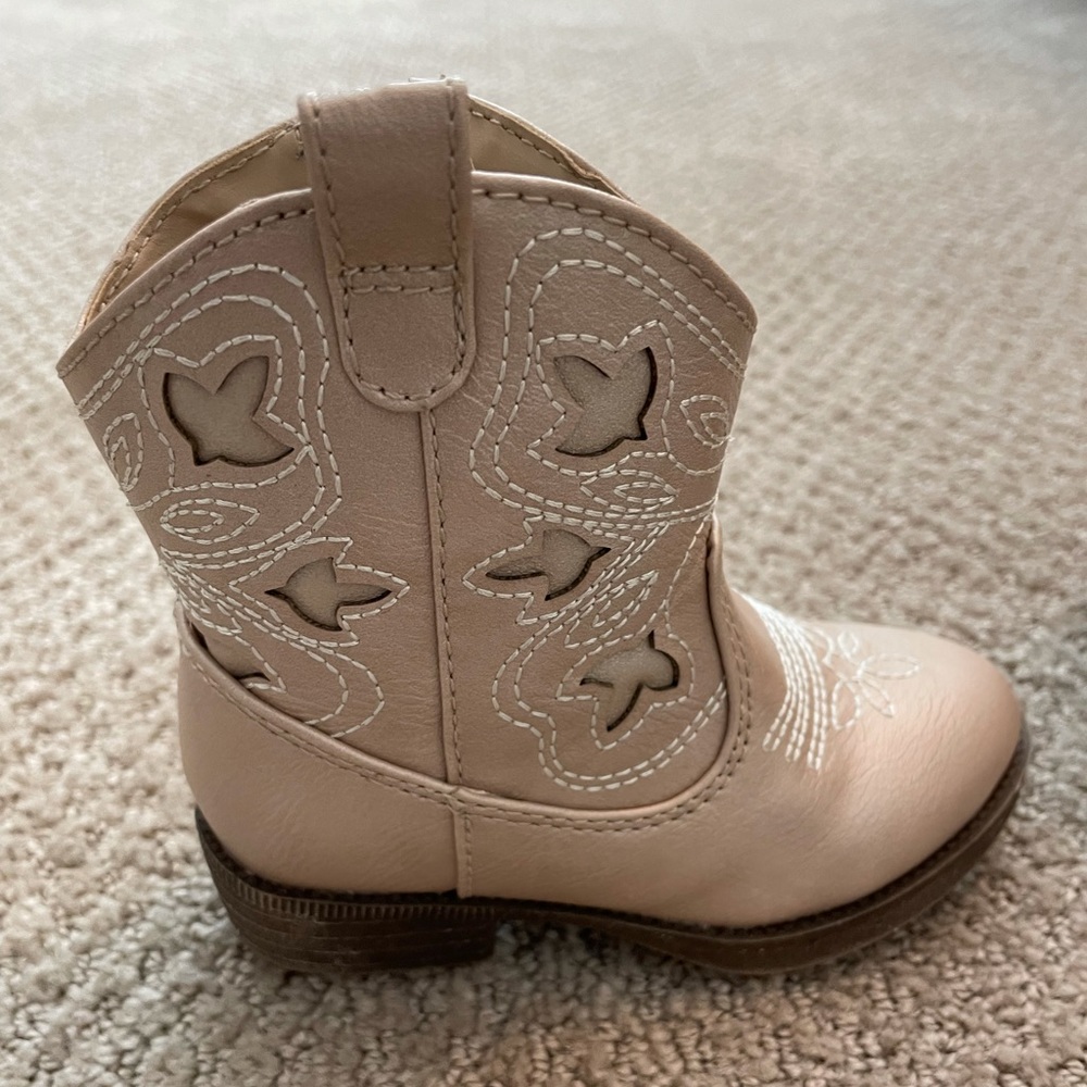 Rose gold cowboy boots!